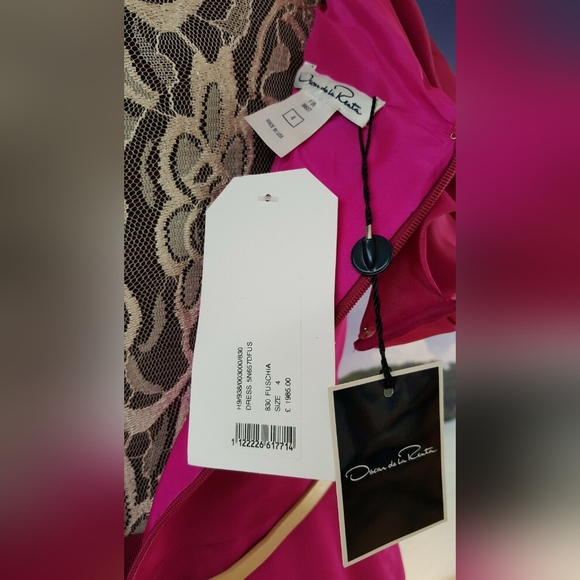 *$3000 OSCAR DE LA RENTA STUNNING RUNWAY PINK SILK DRESS GOWN US 6 - Picture 8 of 13